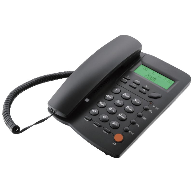 MeanIT Telefon stolni, LCD zaslon, ID broja, handsfree, crna - ST-300 Black
