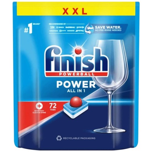 Finish Tablete za mašinu za pranje suđa, 72 kom. - Finish Power all in one, 72 pcs