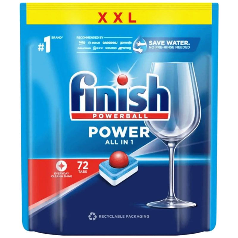 Finish Tablete za mašinu za pranje suđa, 72 kom. - Finish Power all in one, 72 pcs