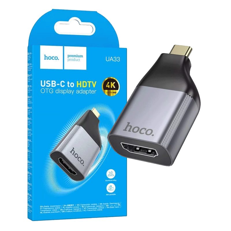 hoco. Adapter USB type C na HDMI, 4K - UA33