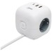 home Produžni kabl, 3 utičnice, 2 x USB A, 1 x USB C, 1.5 met. - CUBE2