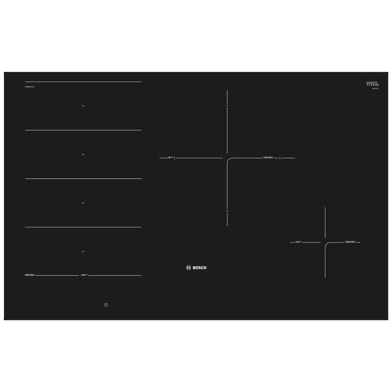Bosch Ugradbena indukcijska ploča za kuhanje, 80 cm - PXE801DC1E