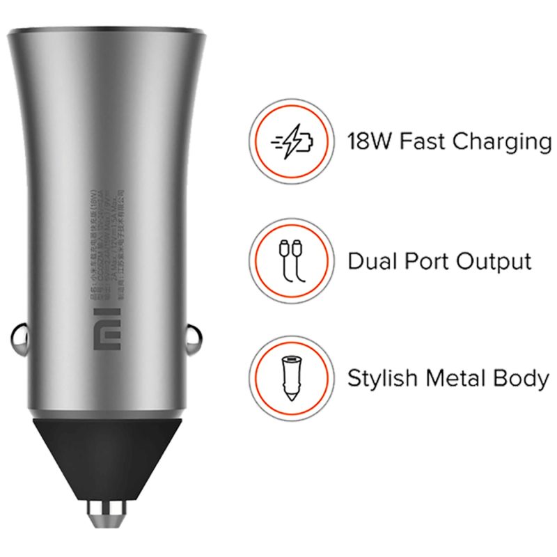 Xiaomi Auto punjač za smartphone, 2 x USB, QC 18 W, 12-24 V, 2.4 A - Mi Car Charger Pro