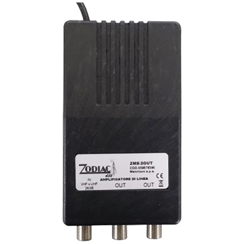 ZODIAC Pojačalo antensko, 1 ulaz 2 izlaza, 20/20dB - ZMS /2OUT
