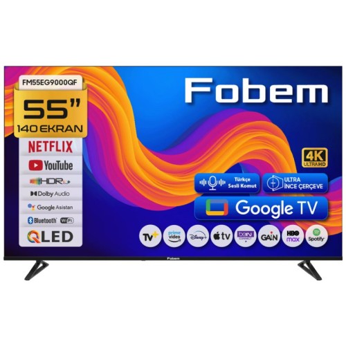 Fobem Televizor Smart QLED 1000Hz 4K UltraHD 55", Google TV - FM55EG9000QF