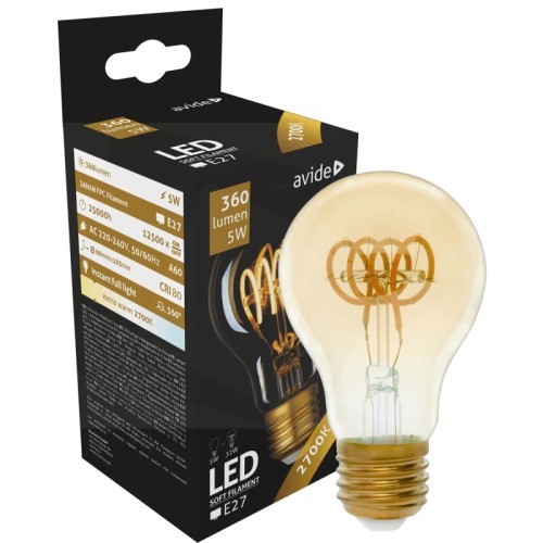 Avide Sijalica, LED 5W, E27, 2700K, 360°, 230V AC - Globe 5W E27