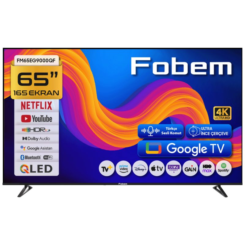 Fobem Televizor Smart QLED 1000Hz 4K UltraHD 65", Google TV - FM65EG9000QF