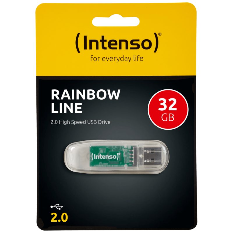 Intenso USB Flash drive 32GB Hi-Speed USB 2.0,Rainbow Line,TRANSP. - USB2.0-32GB/Rainbow