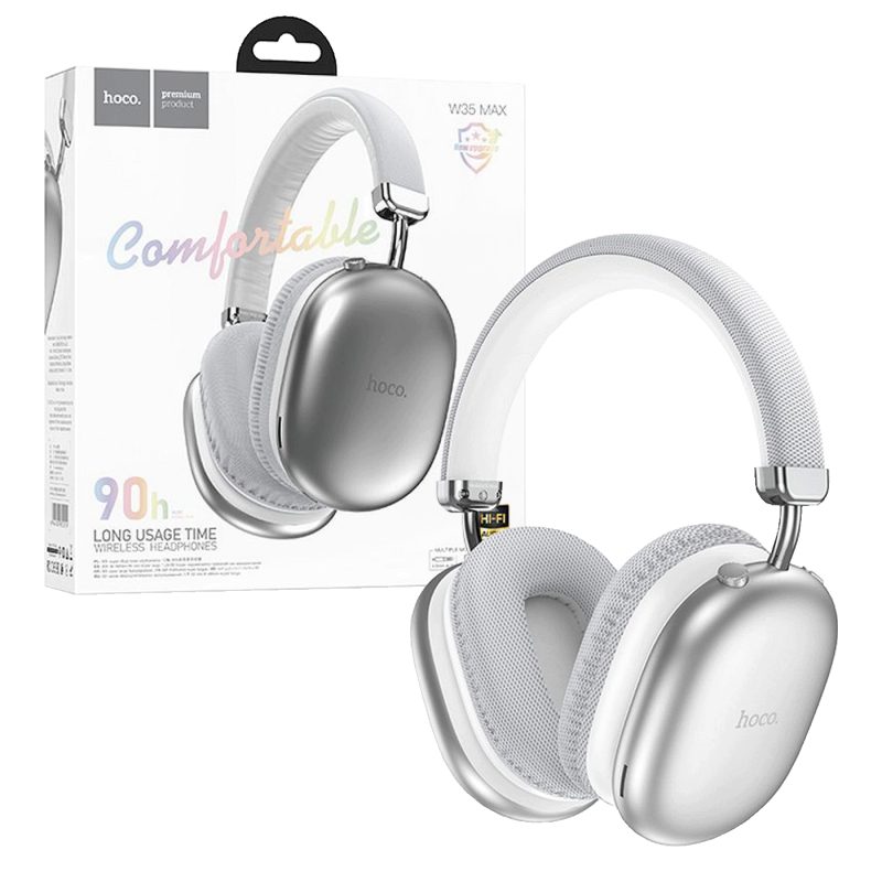 hoco. Slušalice bežične, Bluetooth - W35 Max Joy Silver