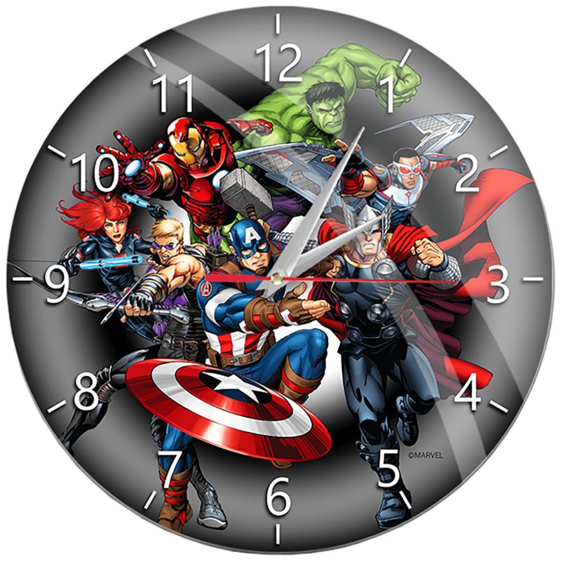 Marvel Zidni sat, Marvel Avengers - Wall Clock Glossy Avengers 003