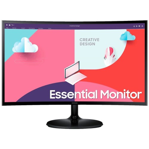 Samsung Monitor 27", Zakrivljeni, FullHD, HDMI, VGA - LS27C364EAUXEN