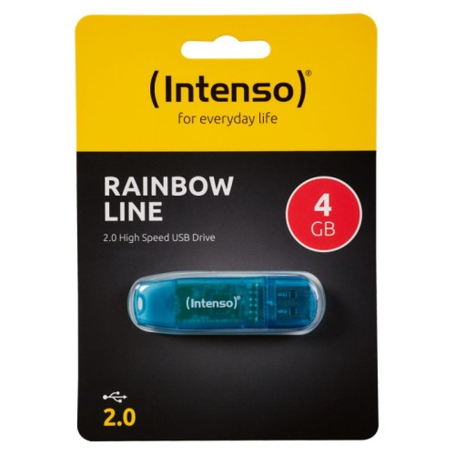 Intenso USB Flash drive 4GB Hi-Speed USB 2.0, Rainbow Line, PLAVI - USB2.0-4GB/Rainbow