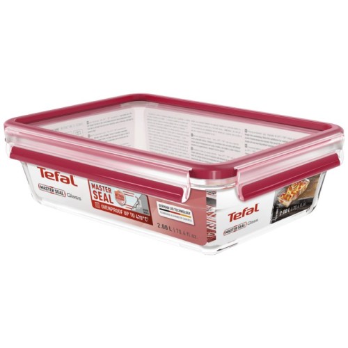 Tefal Staklena posuda sa poklopcem, 2 lit., MasterSeal Glass - N1041110