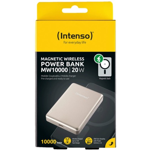 Intenso Prijenosni punjač, MagSafe, 10000mAh, bežični - POWERBANK MW10000 Champagne