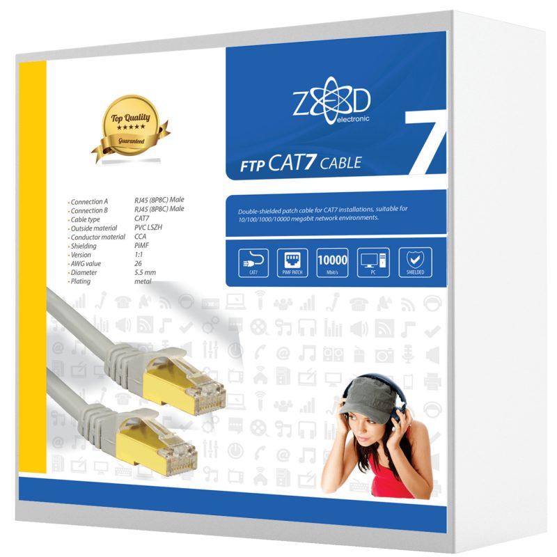 ZED electronic Mrežni FTP kabl, CAT7, dužina 15.0 metara - FTP7/15