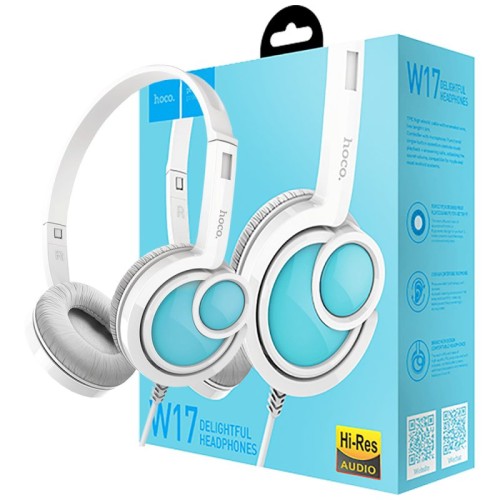 hoco. Slušalice sa mikrofonom, 3.5 mm,dužina kabela 1.5 met,bijela - W17 Delightful Headphones MIC WH