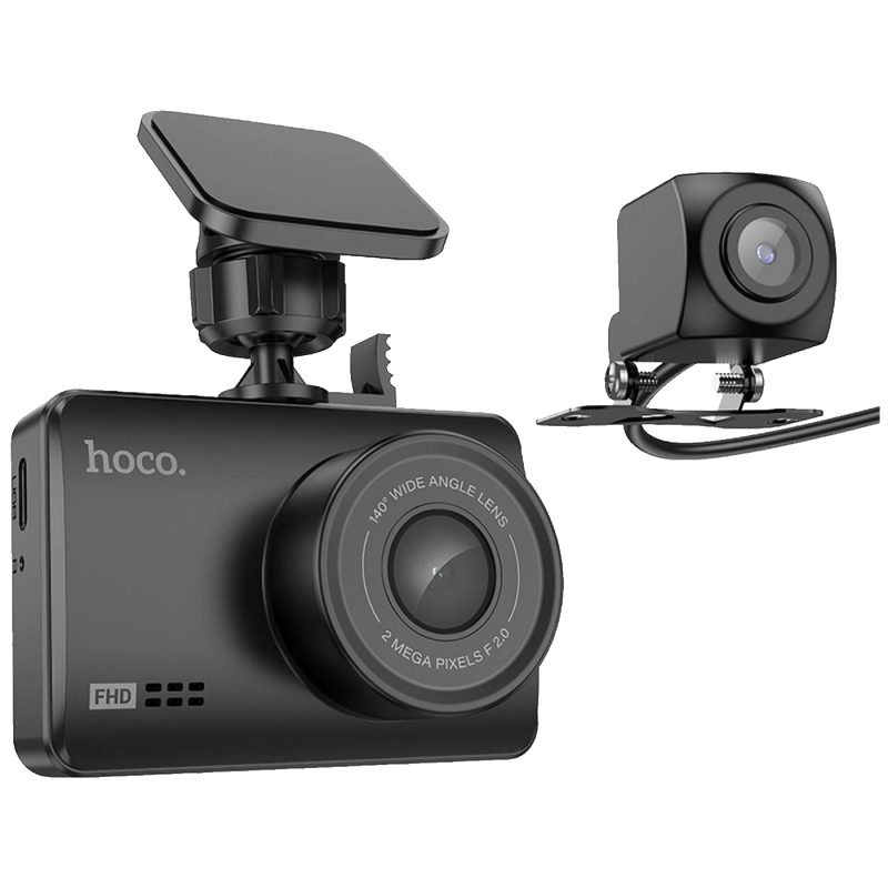 hoco. Auto kamera, 2 Mpxiel, Dual Camera, FullHD, microSD - DV3
