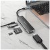 hoco. Konverter USB HUB type C to HDMI/USB3.0/USB2.0/SD/ TF/PD - HB24 Easy display