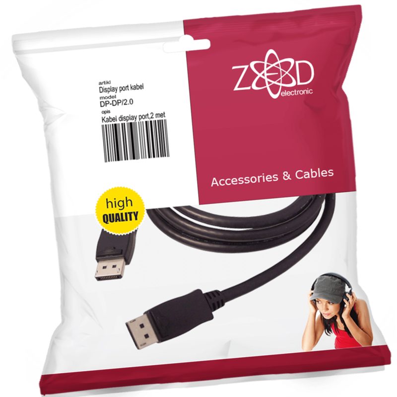ZED electronic Kabl display port na display port, dužina 2.0 m - DP-DP/2.0