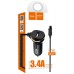 hoco. Auto punjač sa micro USB kabl, USB, 5 V/3.4 A, crna - Z14 single, micro USB, BK