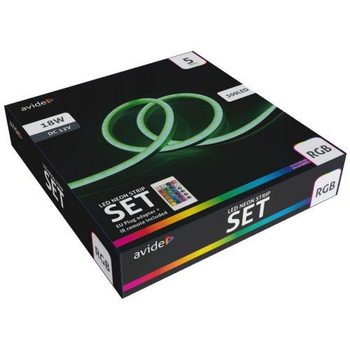 Avide LED traka sa daljinskim upravljačem, RGB, 18W, 12V, 5 met. - ABNLS-12VRGB-5MR-DE
