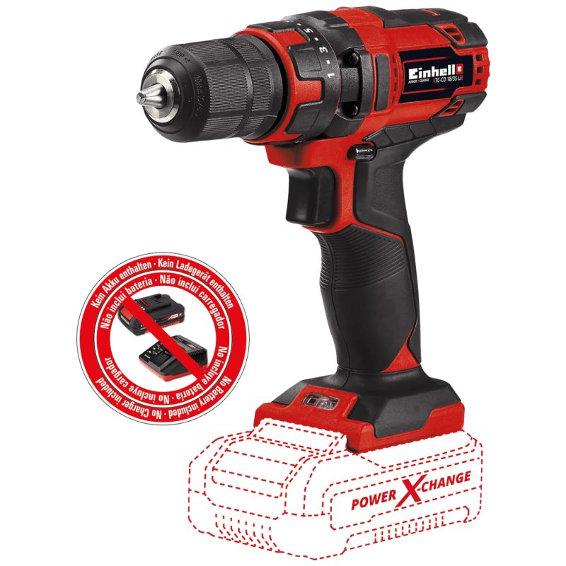 Einhell Aku bušilica, odvijač, bez baterije - Power X-Change TC-CD 18/35 Li-Solo