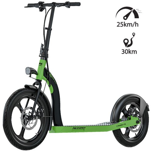 MS Energy Električni Romobil, 20/16" točkovi, 25 km/h, Domet do 30 km - r10 black / green
