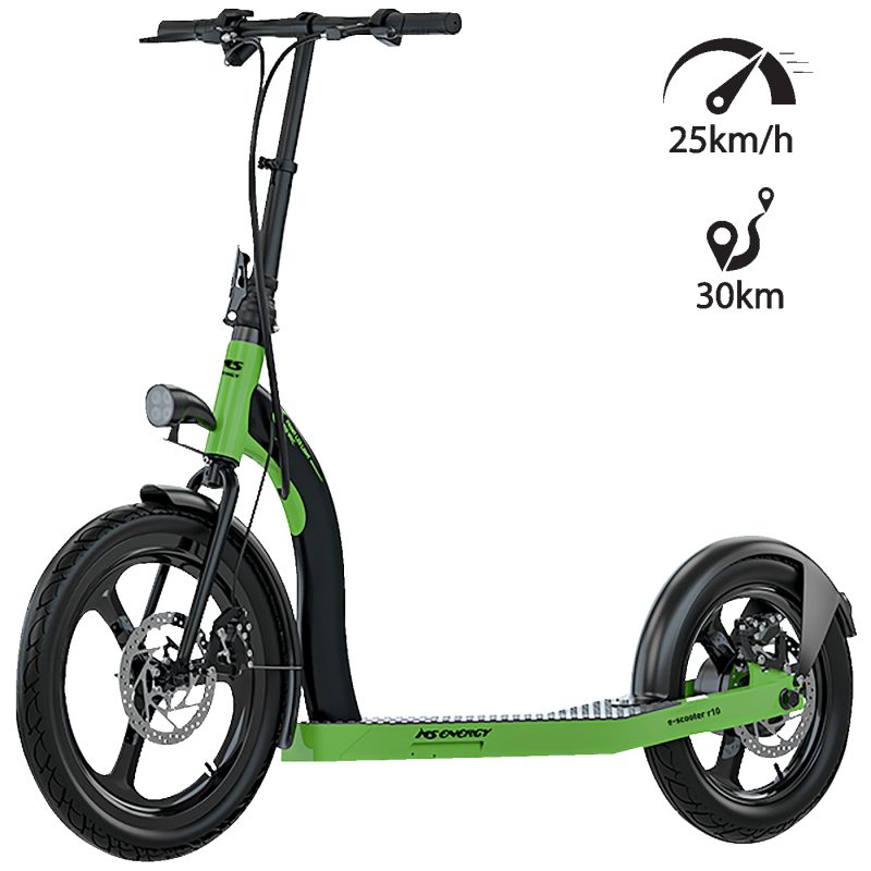 MS Energy Električni Romobil, 20/16" točkovi, 25 km/h, Domet do 30 km - r10 black / green