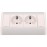 Orno Produžni kabel sa 2 x Schuko utičnice, ugradbena - OR-GM-9005/W-G(GS)