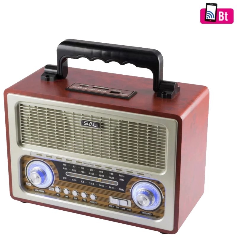 SAL Retro radio + BT bežični zvučnik, 4in1, FM, MP3, AUX - RRT3