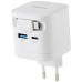 Intenso Punjač kučni sa type C kabelom, brzi, 1xUSB-A, 1xUCB-C, 65W - Power Adapter W65ACIC GaN White