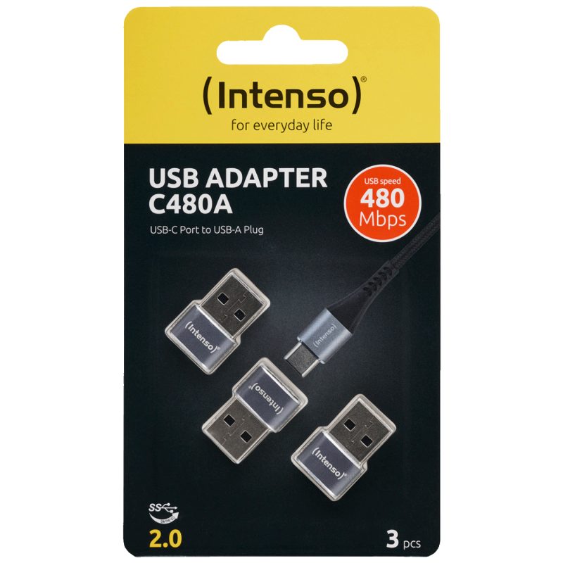 Intenso Adapter USB C na USB A, OTG, 3 kom. pakiranje - C480A 3 pcs