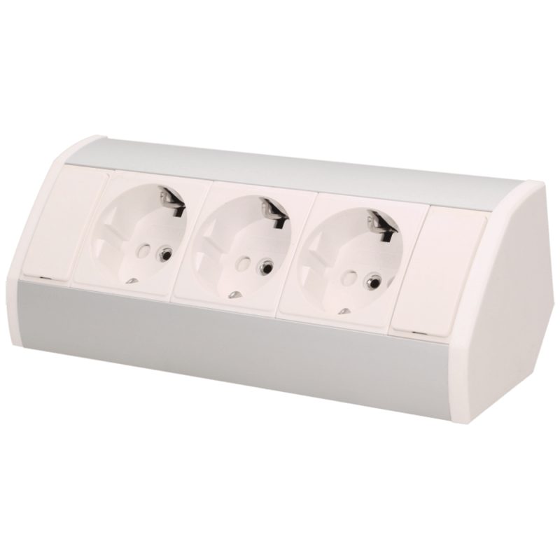 Orno Produžni kabel sa 3 x Schuko utičnice, ugradbena - OR-GM-9001/W-G(GS)