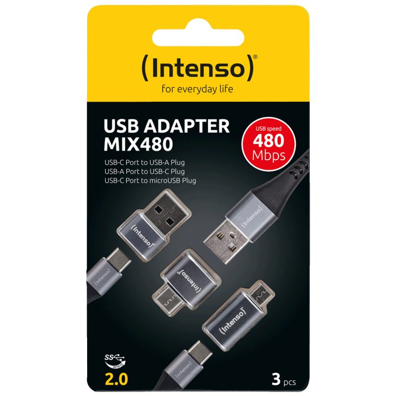 Intenso Adapter set, USB A/C, USB C/A i USB C/micro USB, 3 kom. pak. - Mix480 3 pcs