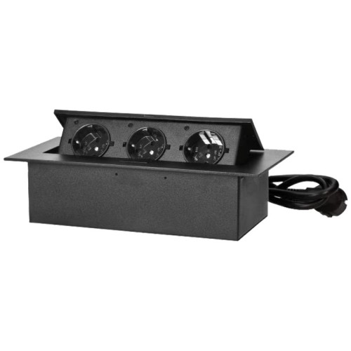 Orno Produžni kabel sa 3 x Schuko utičnice, ugradbena - OR-GM-9037(GS)/B