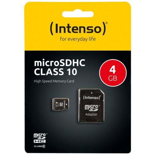 Intenso Micro SD Kartica 4GB Class 10 (SDHC & SDXC) sa adapterom - SDHCmicro+ad-4GB/Class10