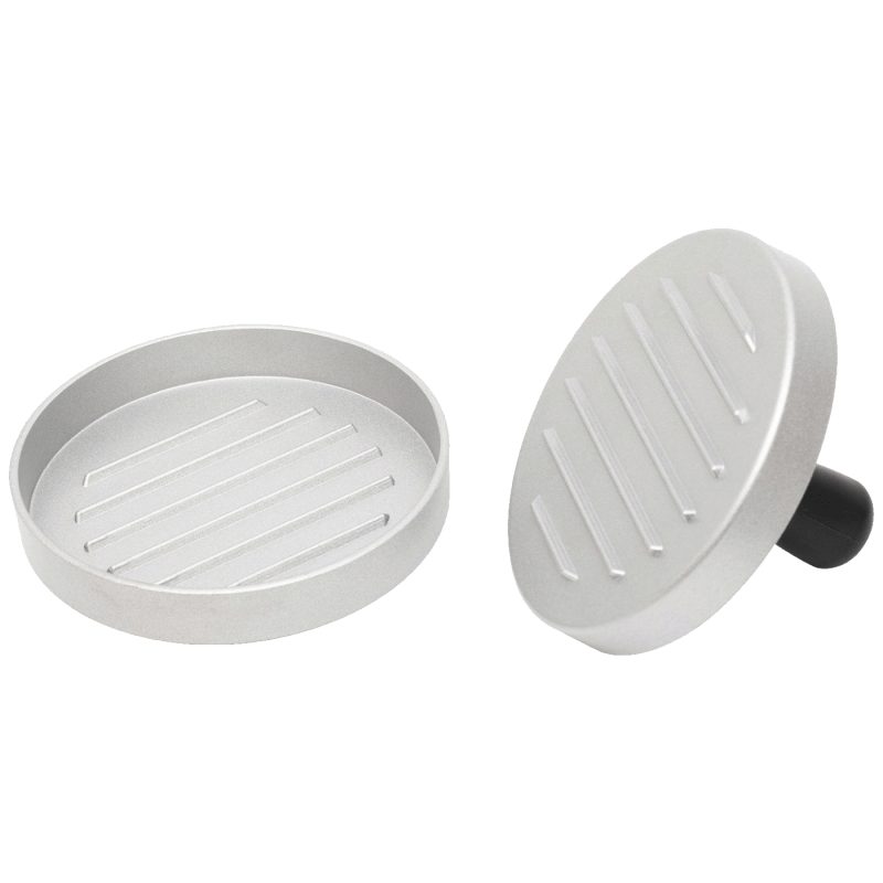 home Presa za hamburgere, rebrasti aluminij, promjer 115 mm - GRT06