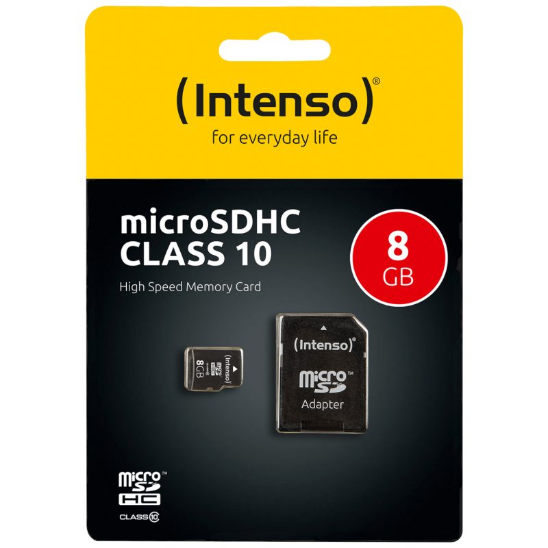 Intenso Micro SD Kartica 8GB Class 10 (SDHC & SDXC) sa adapterom - SDHCmicro+ad-8GB/Class10