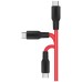 hoco. USB kabl za smartphone,silikonski,1.2 met, 2 A,crno/crveni - X21 Silicone USB type C, Black/Red