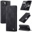 CaseMe Futrola preklopna za iPhone 15, koža, crna - Flip Leather Phone Case iPhone 15
