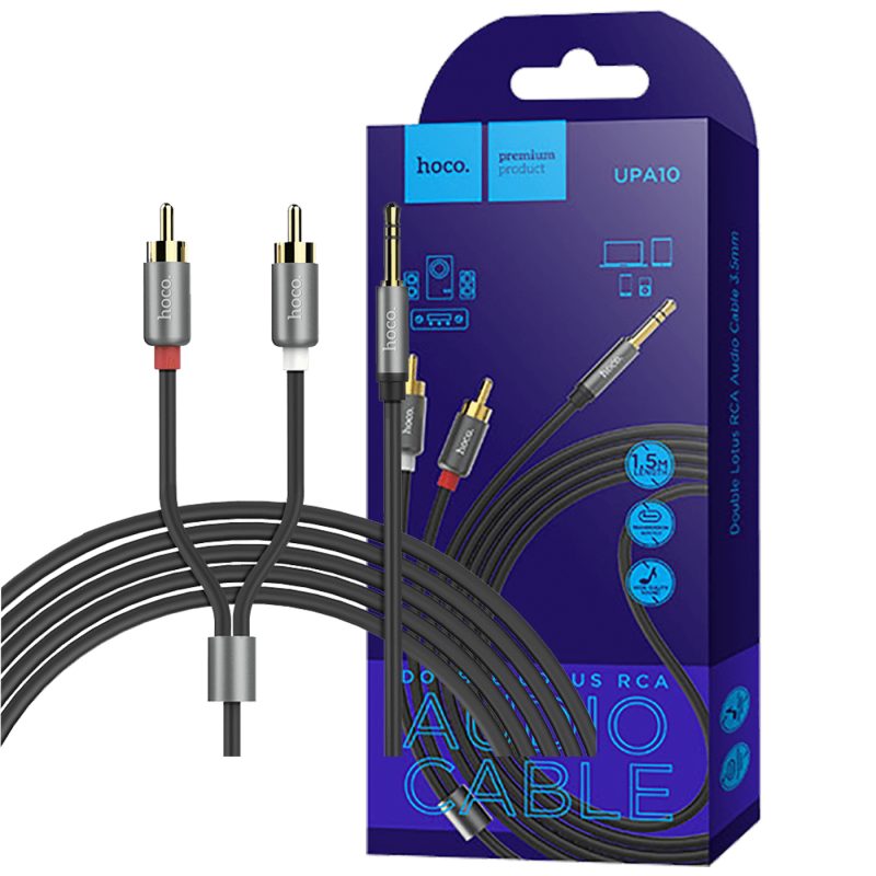 hoco. Audio kabl RCA na 3.5 mm, dužina 1.5 metar - UPA 10 RCA to 3.5mm