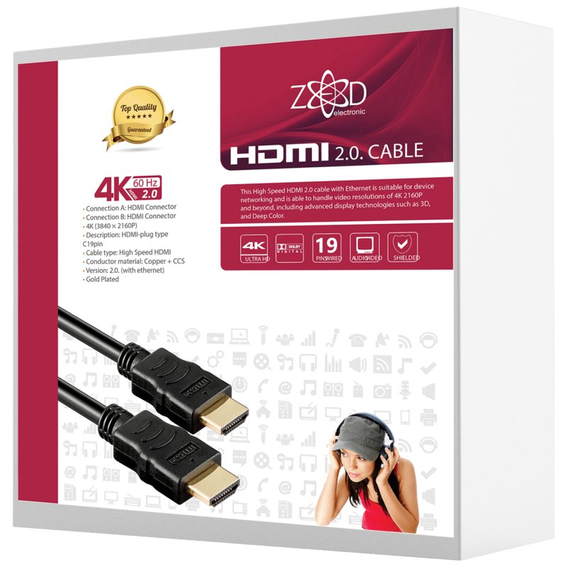 ZED electronic HDMI 2.0 kabl, 4K, dužina 20,0 met. - HDMI-4K/20