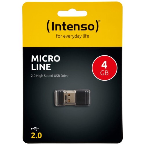 Intenso USB Flash drive 4GB Hi-Speed USB 2.0, Micro Line - ML4