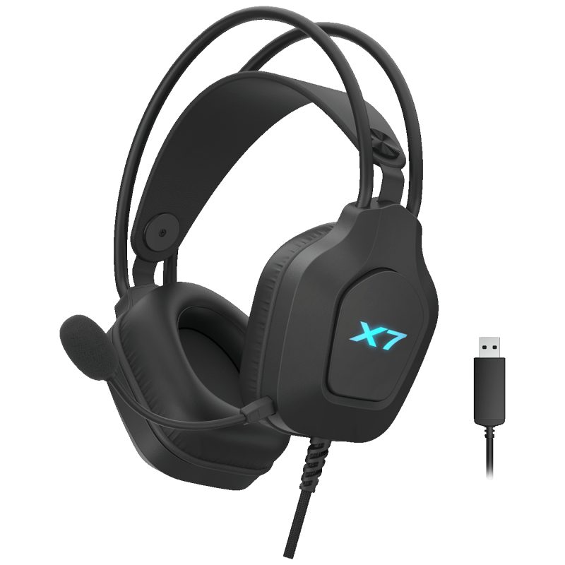 A4Tech Slušalice sa mikrofonom, gaming, USB, LED - A4-XH-200 X7 Black