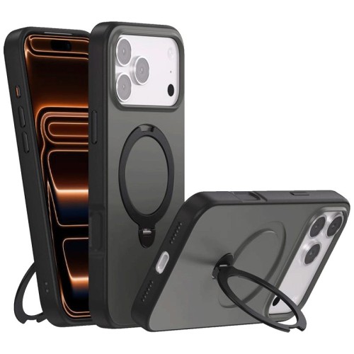 NN-Su Maska sa rotirajućim držačem za iPhone 17 Pro, Magsafe, crna - iPhone 17 Pro Rotation Holder