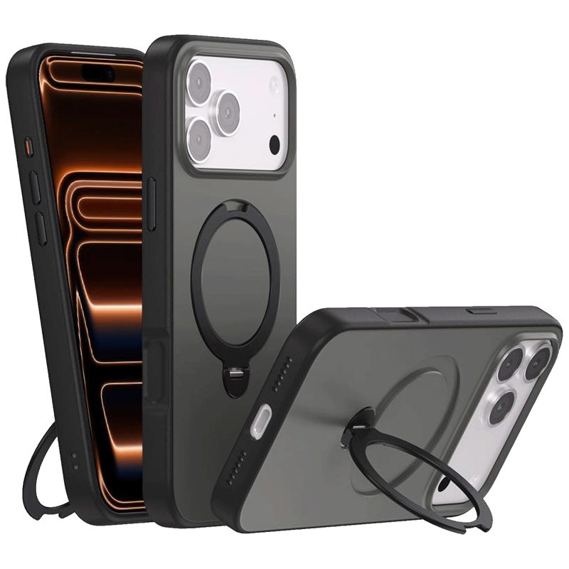 NN-Su Maska sa rotirajućim držačem za iPhone 17 Pro, Magsafe, crna - iPhone 17 Pro Rotation Holder