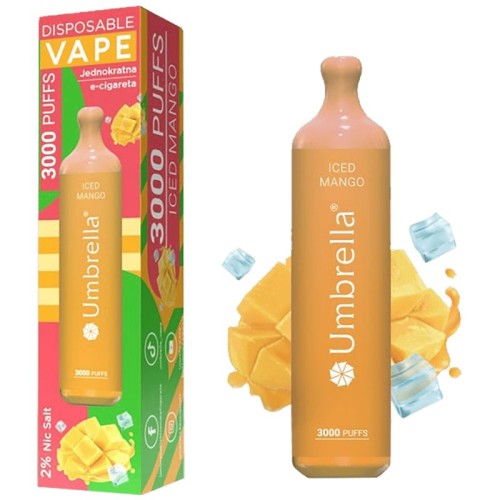 Umbrella Cigareta elektronska, jednokratna, Iced Mango 20mg - 3000 Puffs Iced Mango 20mg