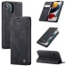 CaseMe Futrola preklopna za iPhone 13, koža, crna - Flip Leather Phone Case iPhone 13