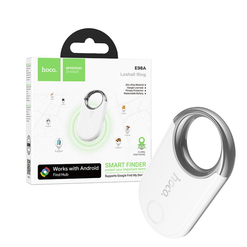 hoco. Inteligentni lokator uređaja, Google Find My Device - E98A Starry, White