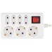home Produžni kabl, 3 + 4 utičnice, 1.0mm², 1.5 met, bijeli - NV 17/WH